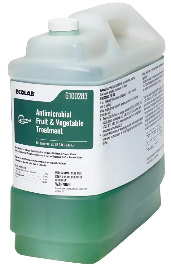 Ecolab® Tratamiento Antimicrobiano para Frutas y Verduras (AF&VT) - (2.5 Galones)