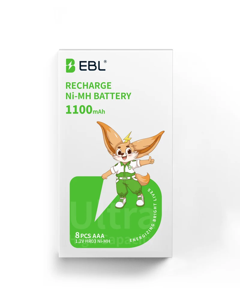 EBL 単4電池 充電式 1100mAh 8個パック