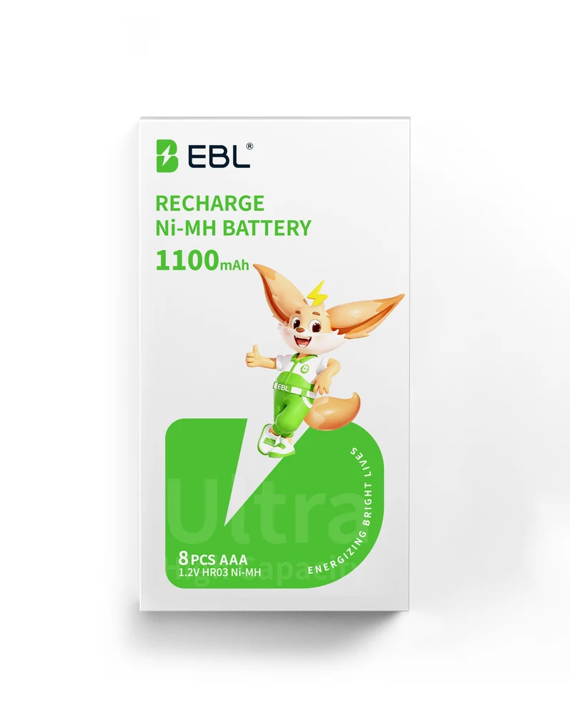 EBL 単4電池 充電式 1100mAh 8個パック