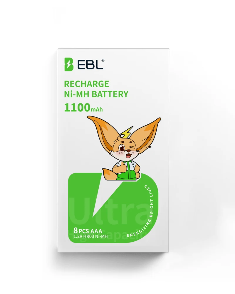 EBL 単4電池 充電式 1100mAh 8個パック