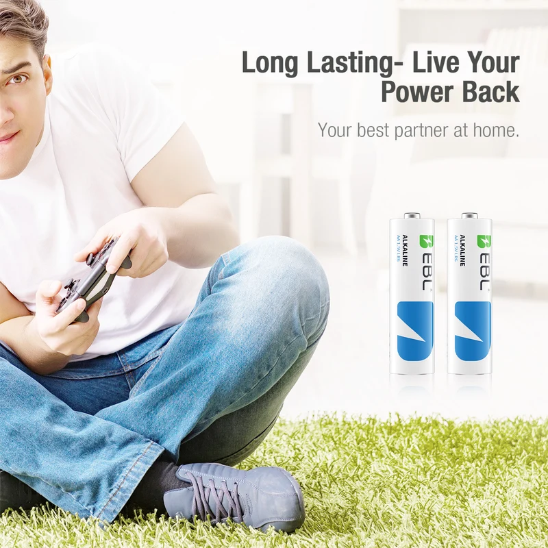 EBL 1.5 Volts Alkaline AA Batteries 24 Pack, Leak-Proof, CE and ROHS certified, Ultra High Capacity Power Long-Lasting 1.5V Double A Battery for Household & Office Use, No Mercury, 10-Year Shelf Life