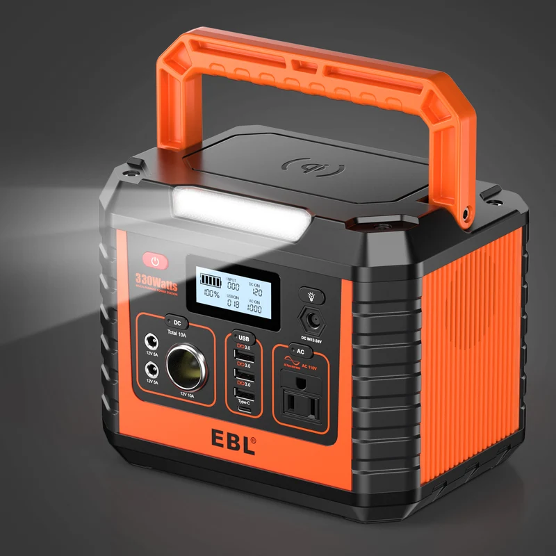 EBL Portable Power Station 300W, 230.88Wh Lithium-Ion Battery Generator with 60W USB-C PD, 110V AC Outlet for Camping, Van Life, Road Trips, RV & Emergency Backup