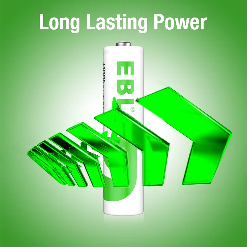 EBL AAA Rechargeable Ni-Mh Batteries 1000mAh