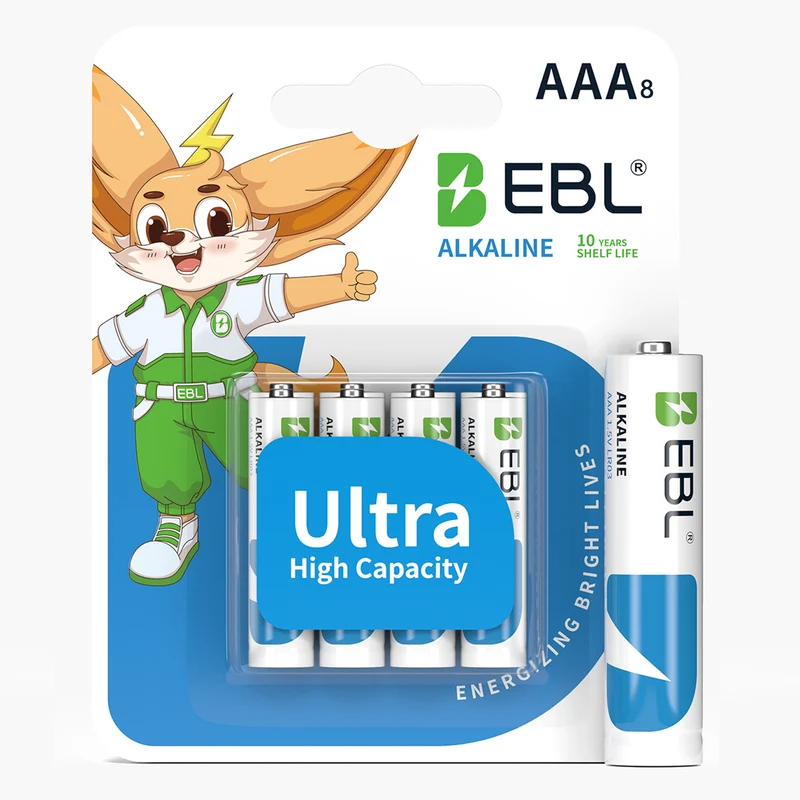 EBL AAA Alkaline Batteries, 1.5V Non-Rechargeable Triple A Batteries