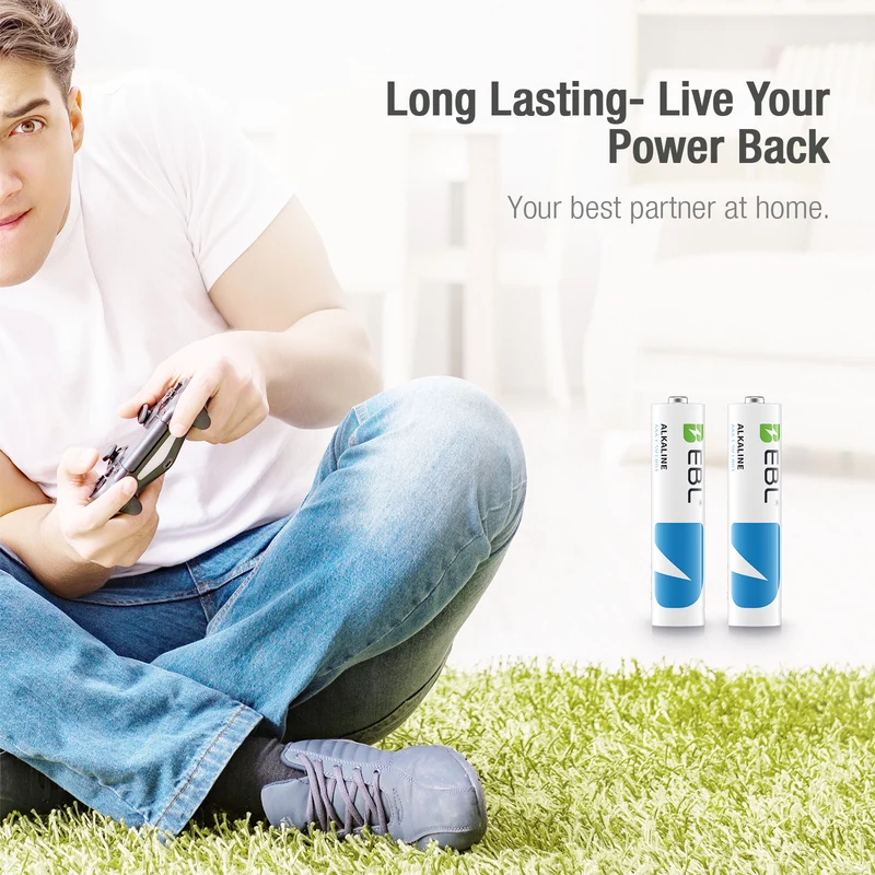 EBL AAA Alkaline Batteries, 1.5V Non-Rechargeable Triple A Batteries