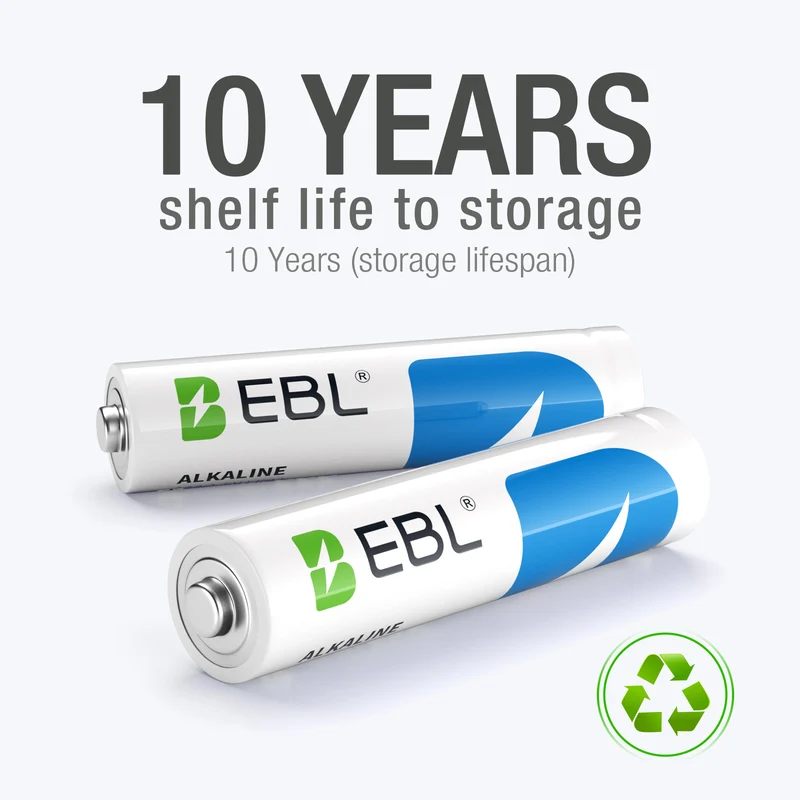 EBL AAA Alkaline Batteries, 1.5V Non-Rechargeable Triple A Batteries