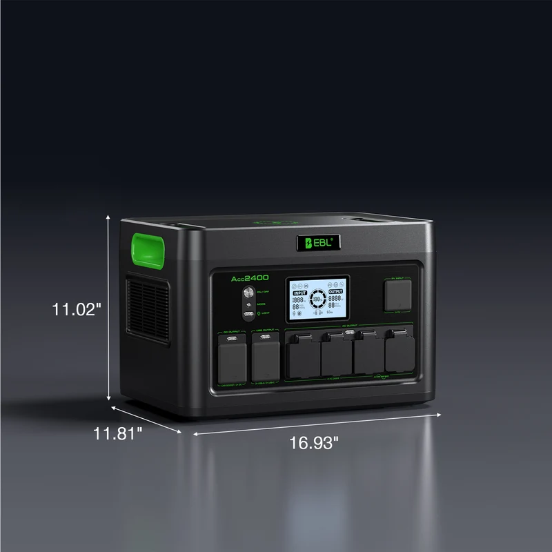 EBL 2400W Portable Power Station, High-Capacity Solar Generator & Battery Backup for Home Emergency, Camping, RV, Off-Grid Living and Outdoor Adventures