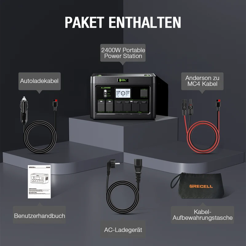 EBL 2400W Portable Power Station, High-Capacity Solar Generator & Battery Backup for Home Emergency, Camping, RV, Off-Grid Living and Outdoor Adventures