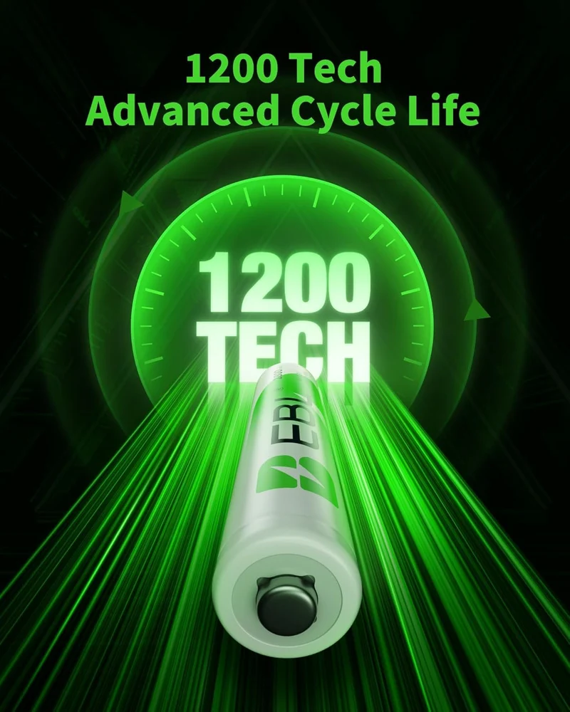 EBL AA AAA 9V Smart Battery Charger with Rechargeable Batteries