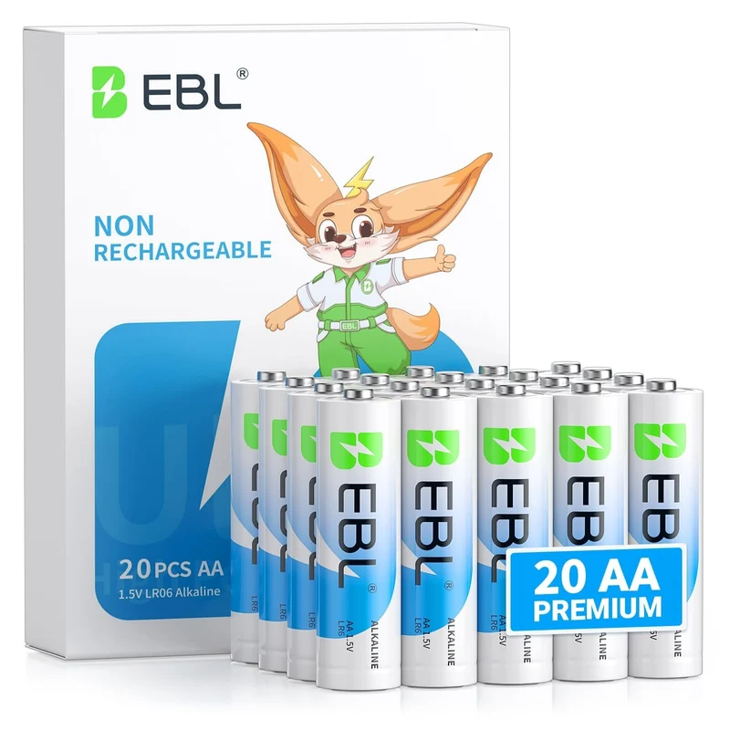 EBL 1.5V AA Alkaline Batteries Non-Rechargeable