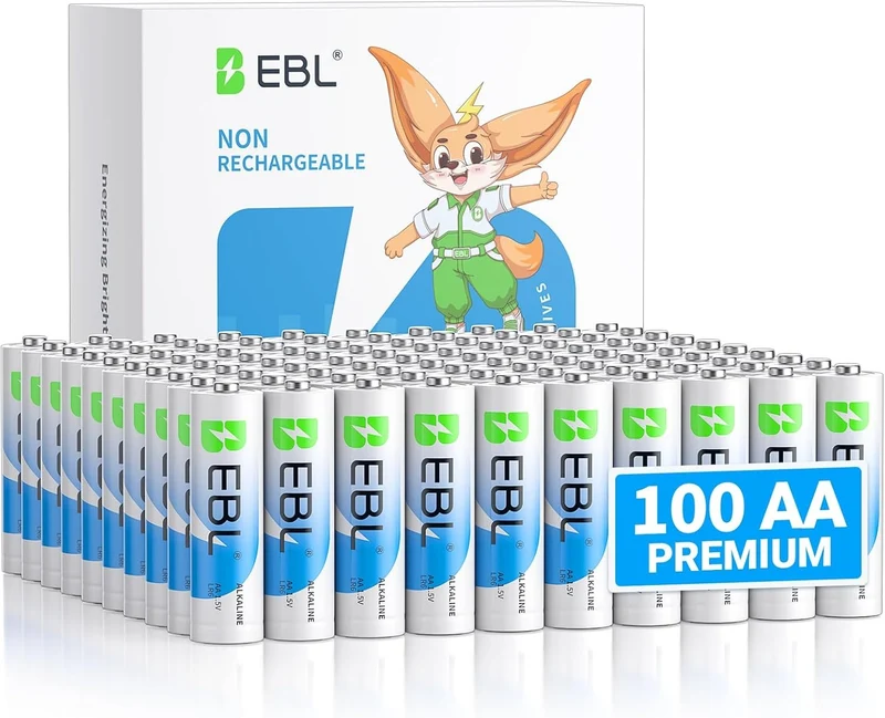EBL 1.5V AA Alkaline Batteries Non-Rechargeable
