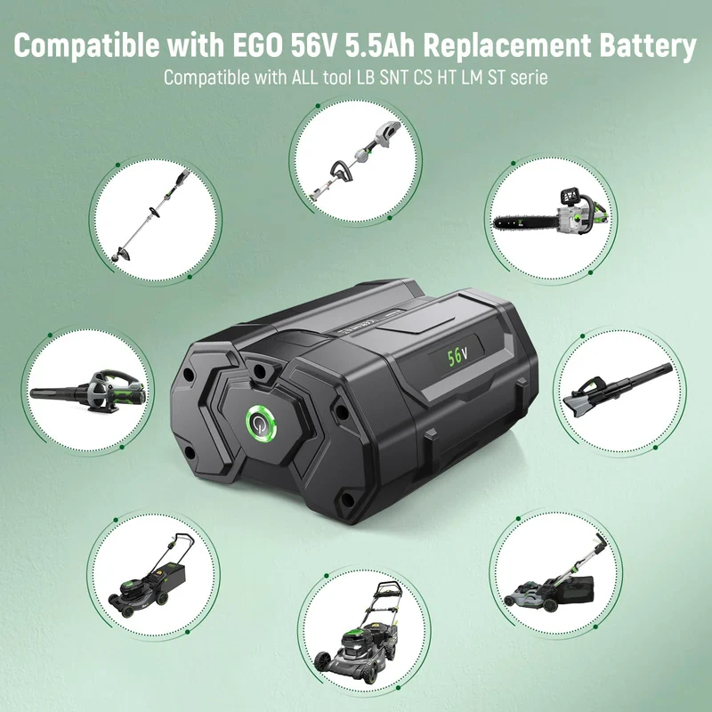 5.5Ah 56V Battery Replacement for EGO Power+ Cordless Tools