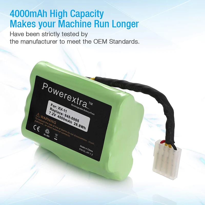 2-Pack 4000mAh Battery for Neato XV Series Robotic Vacuum