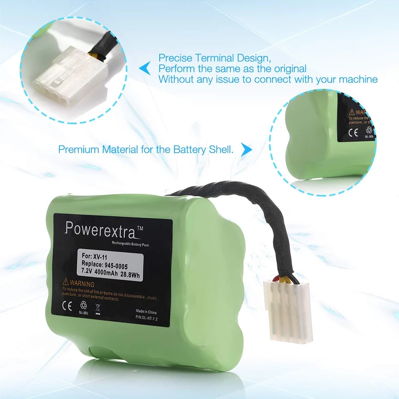 2-Pack 4000mAh Battery for Neato XV Series Robotic Vacuum