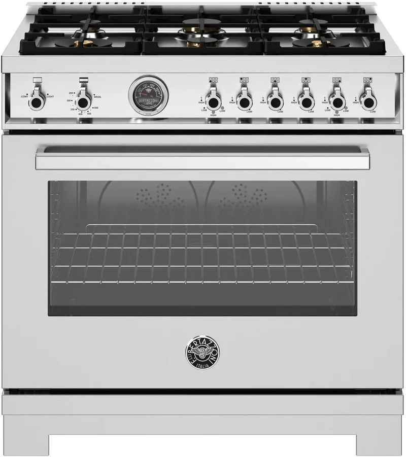 Horno de gas LP 36" 6 burners INOX