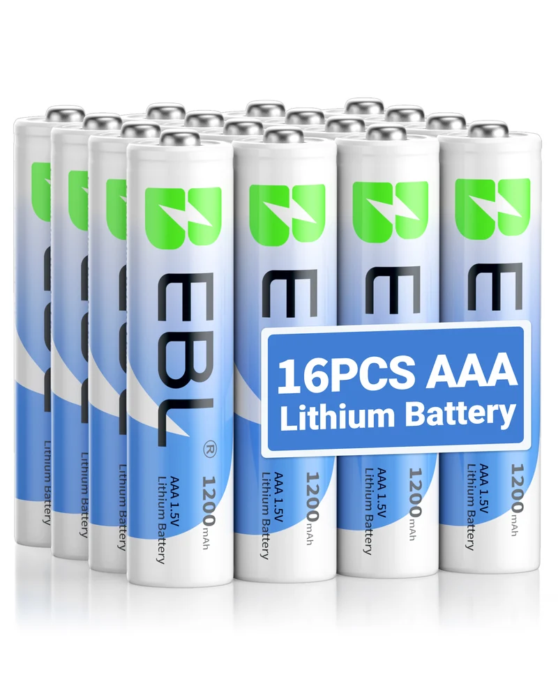 EBL 1200mAh AAA Lithium Batteries, 1.5V Long-Lasting Non-Rechargeable Triple A Batteries for Cameras, Flashlights, Remote Controls, Toys & Smart Home Devices