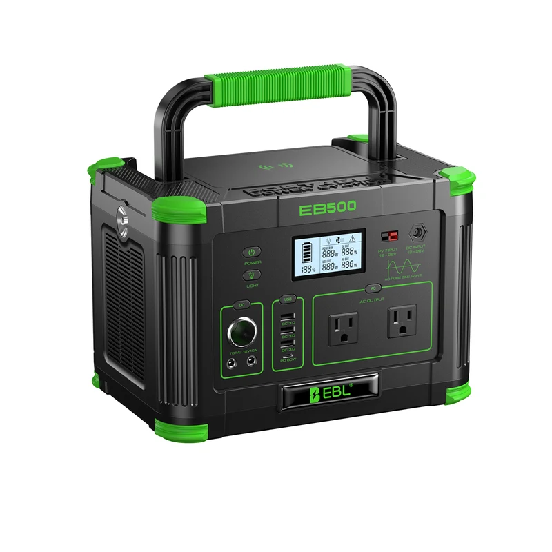 🏠 Add to Cart $199.99|EBL 500W Portable Power Station, 519Wh Pure Sine Wave Solar Generator with 10-Device Output for Camping, RV, Road Trips, Outdoor Adventures, Power Outages & Home Emergency Backup