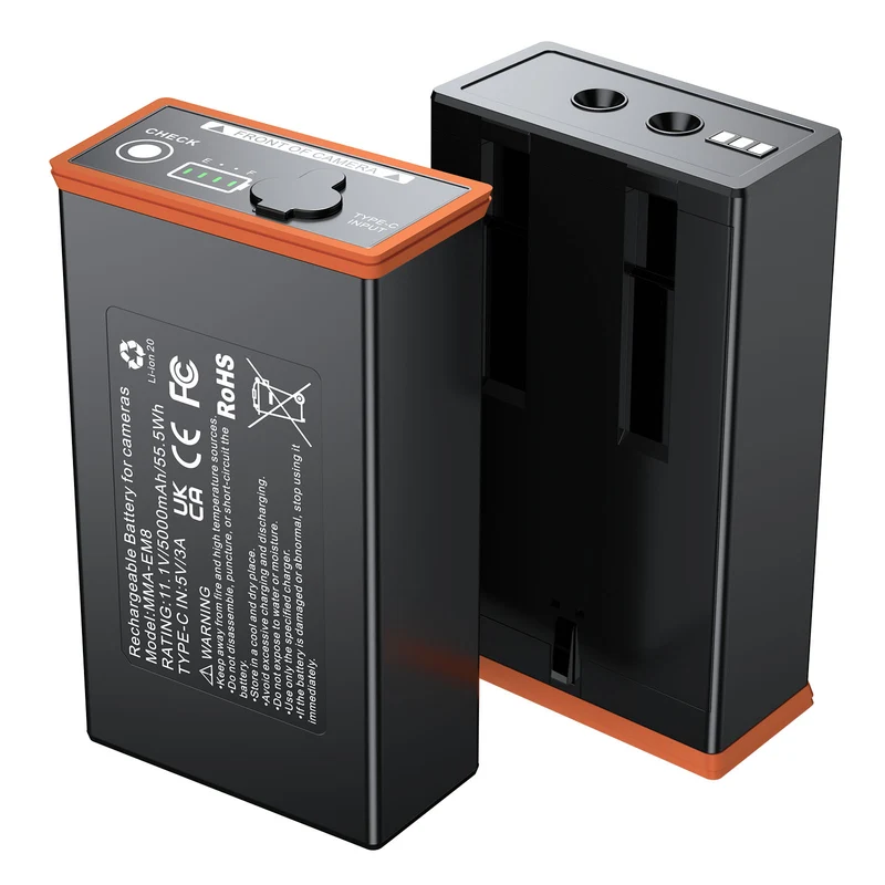 Moultrie Edge Trail Camera Rechargeable Battery 2-Pack – 5000mAh, Replaces 16 AA Batteries, Extreme Weather Rated