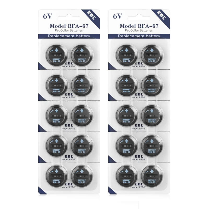 EBL 6V Batteries For PetSafe RFA-67 6Volt Pet Collar Battery Fence Bark Collar , 20PCS