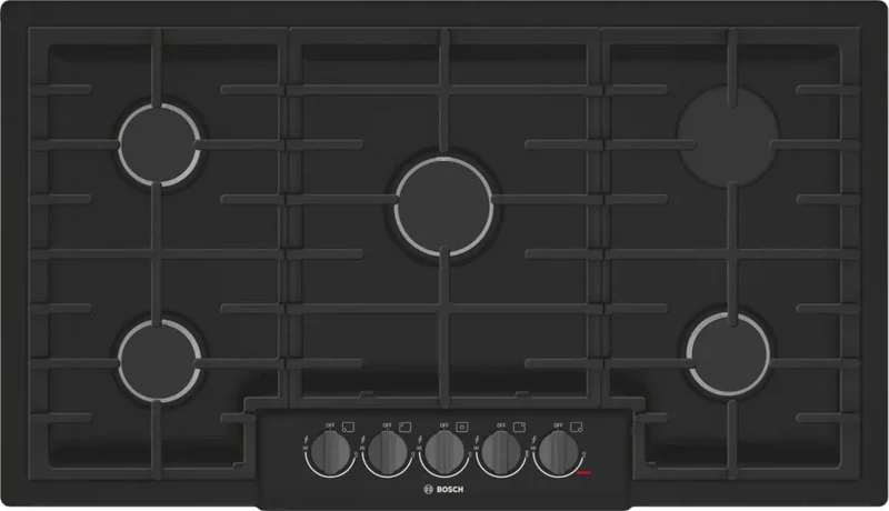 Parrilla de gas natural 36" Serie 800 Negro