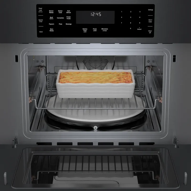 Microondas combinado 30" Serie 800 INOX negro