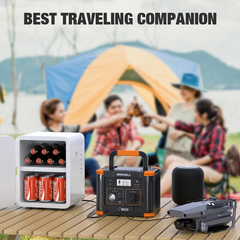 300W Portable Power Station 230.88Wh – Solar Generator with 60W USB-C PD, 110V AC Outlet for Camping, RV, Travel & Home Backup