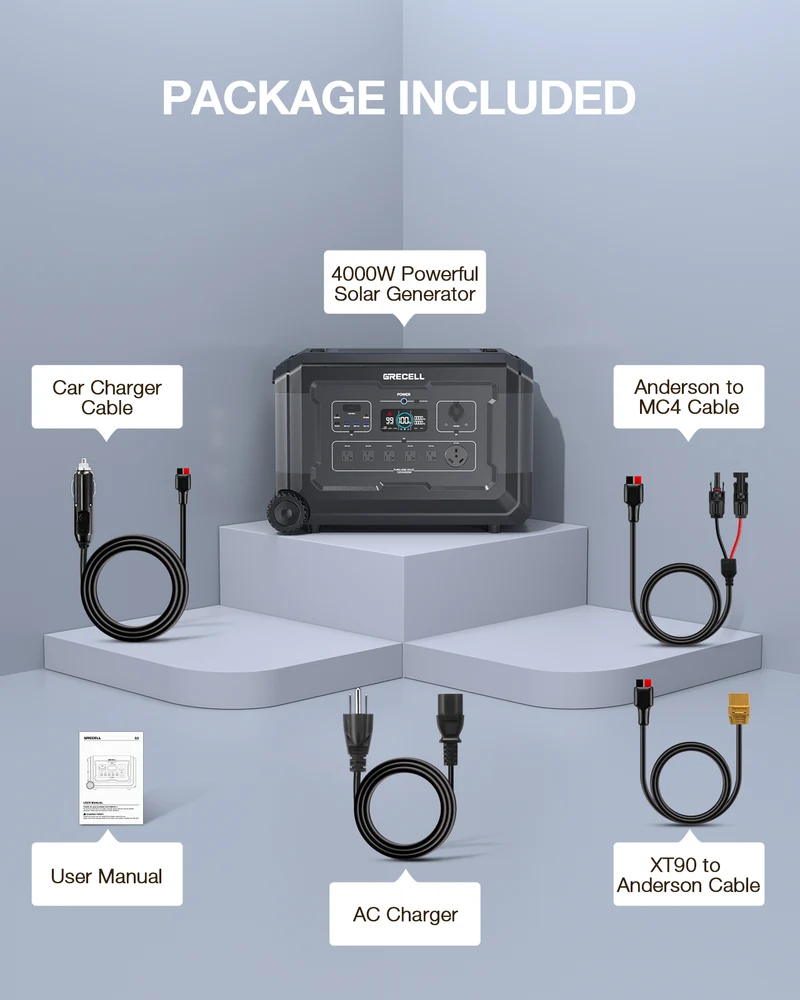 5040Wh Expansion Battery for 4000W Portable Power Station, LiFePO4 Solar Generator Battery Pack