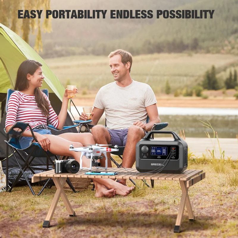300W Portable Power Station, 230Wh LiFePO4 Solar Generator with 60W USB-C PD, 110V AC Outlet for Camping, RV, Travel, Outdoor, Emergency Home Backup & Off-Grid Power