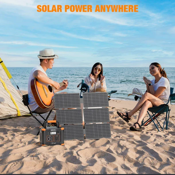 Grecell Portable Power Station 330W with 40W Solar Panel