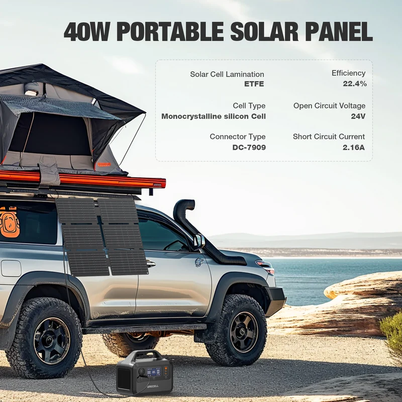 300W Solar Generator with 40W Solar Panel, 230Wh LiFePO4 Portable Power Station, 60W USB-C PD, AC Outlet for Camping, RV, Travel, Emergency Home Backup & Off-Grid Power