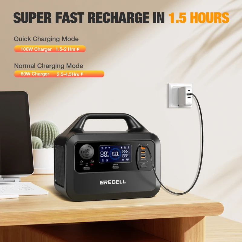 300W Solar Generator with 40W Solar Panel, 230Wh LiFePO4 Portable Power Station, 60W USB-C PD, AC Outlet for Camping, RV, Travel, Emergency Home Backup & Off-Grid Power