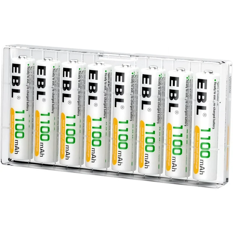 EBL 8 Pack AAA Ni-MH Rechargeable Batteries AAA Batteries ProCyco Technology Typical 1100mAh, 1.2V
