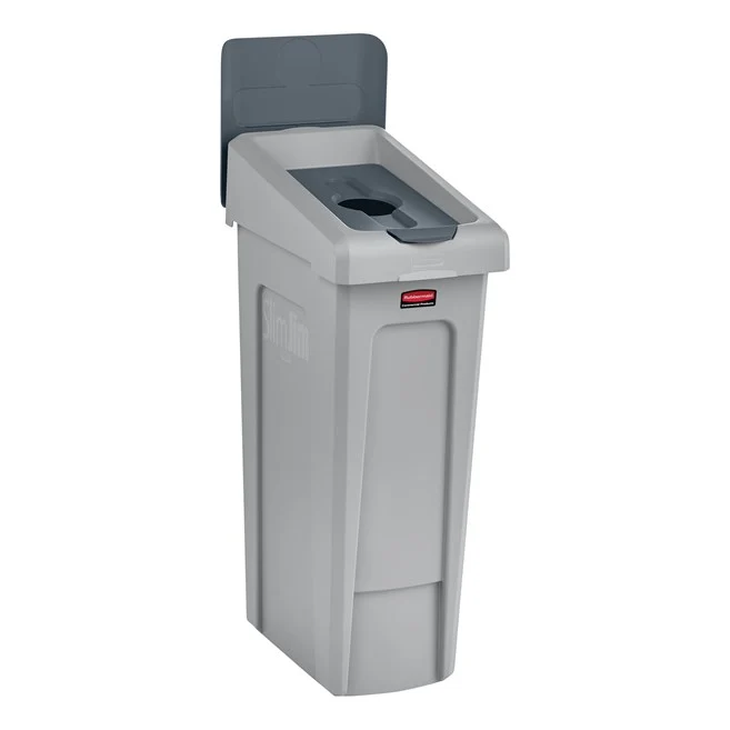 TAPA PARA ESTACIÓN DE RECICLAJE BOTELLAS GRIS SLIM JIM® Rubbermaid - (1 unidad)