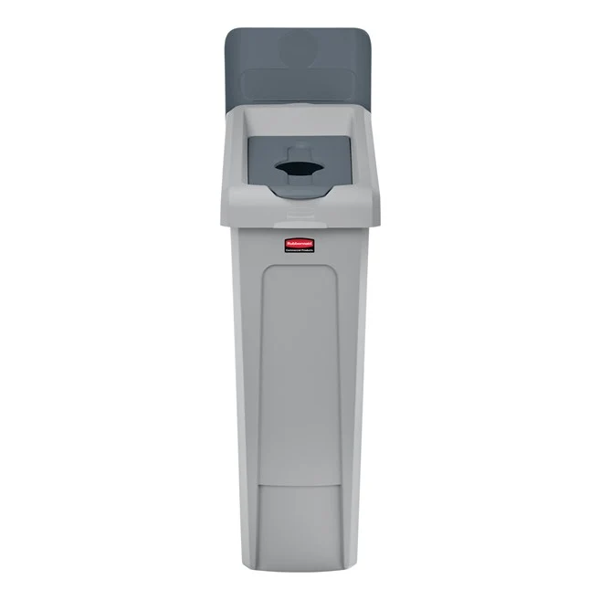 TAPA PARA ESTACIÓN DE RECICLAJE BOTELLAS GRIS SLIM JIM® Rubbermaid - (1 unidad)