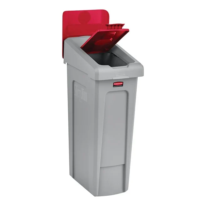 TAPA PARA ESTACIÓN DE RECICLAJE ROJA SLIM JIM® CERRADA - (1 unidad)