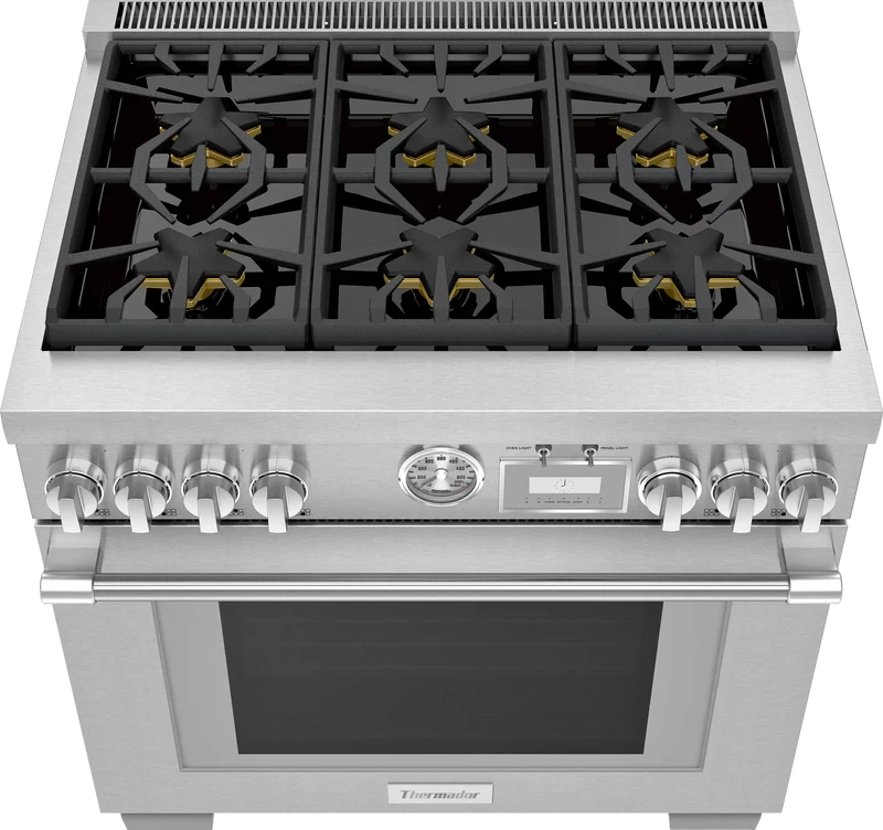 Estufa 36" Pro Grand® 6 zonas INOX