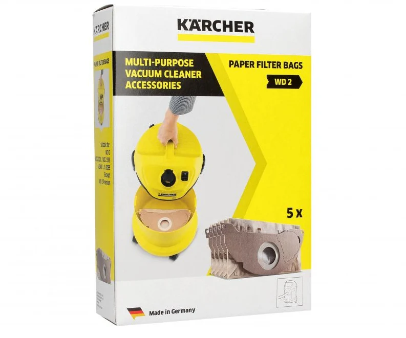 Sacchetti Filtro Aspirapolvere Kärcher WD2 Originali (5 pezzi)