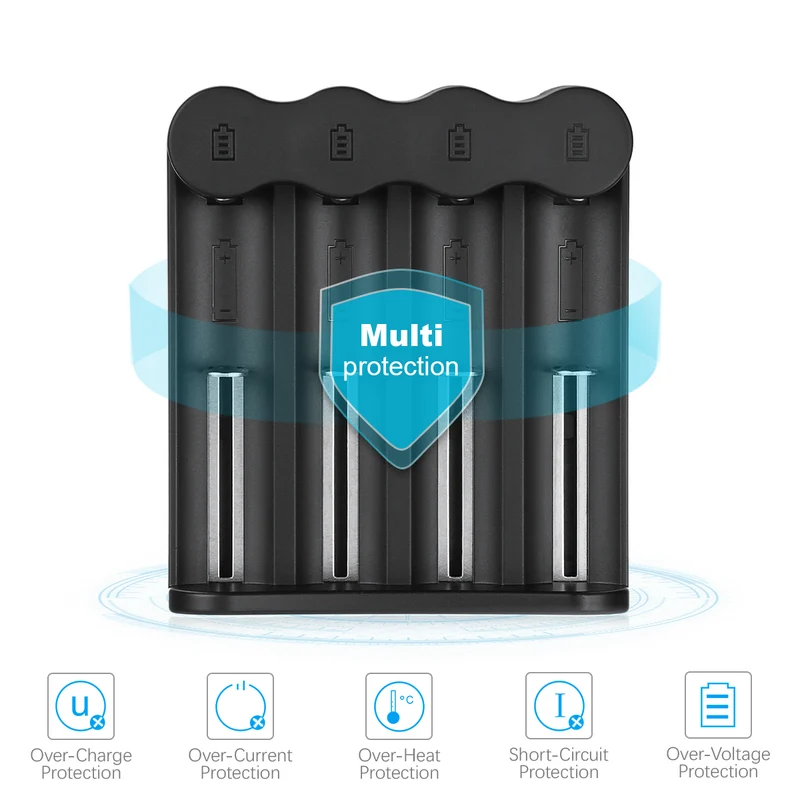 【UK】Li-ion Battery Charger for 10440 14500 16340 26650 Rechargeable Battery