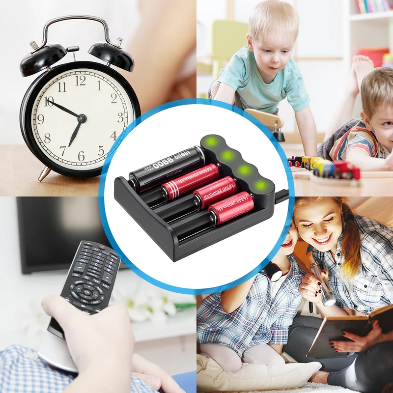 【UK】Li-ion Battery Charger for 10440 14500 16340 26650 Rechargeable Battery