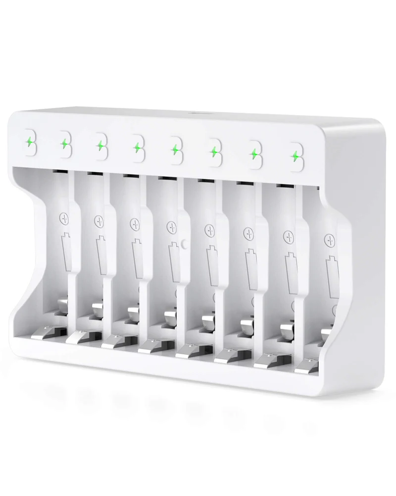 EBL 8 Bay AA AAA Battery Charger for NiMH NiCD Rechargeable Batteries
