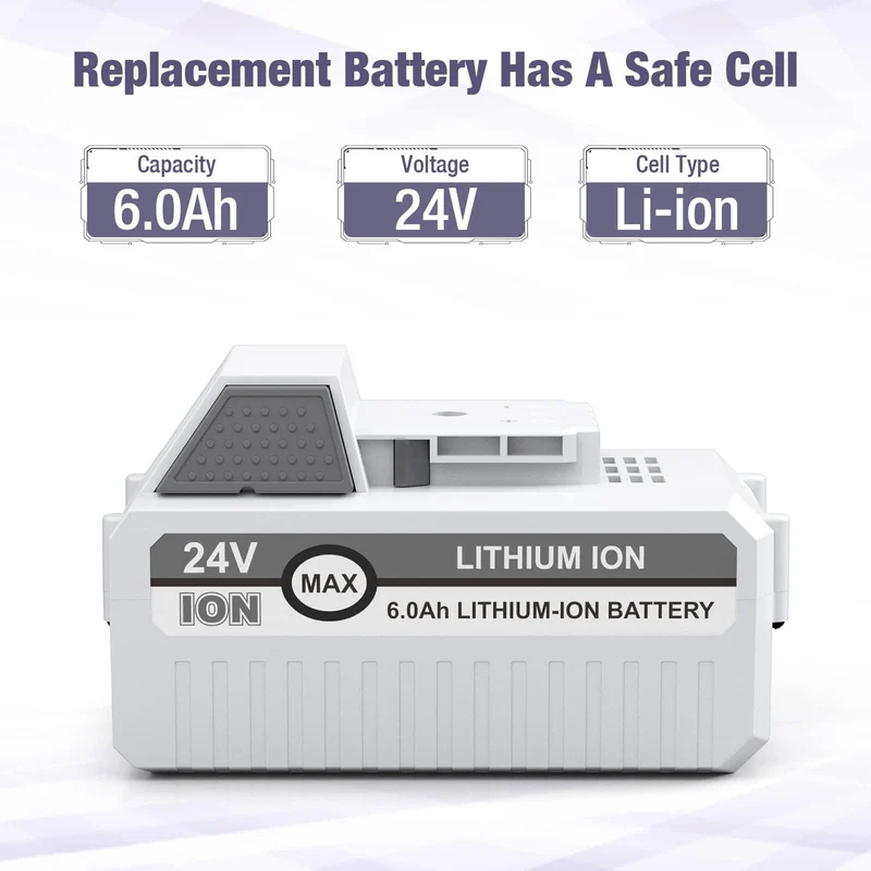 Replacement Lithium-ion Battery for Snow Joe+Sun Joe