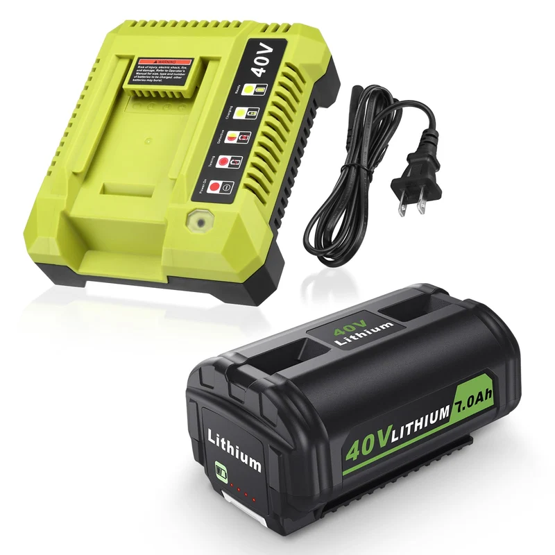 Replacement Battery 40V 7.0Ah for Ryobi with OP401 Charger