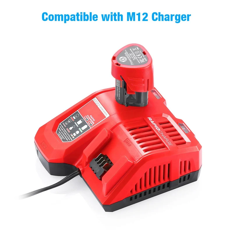 2 Pack Lithium-ion Replacement Battery for Milwaukee