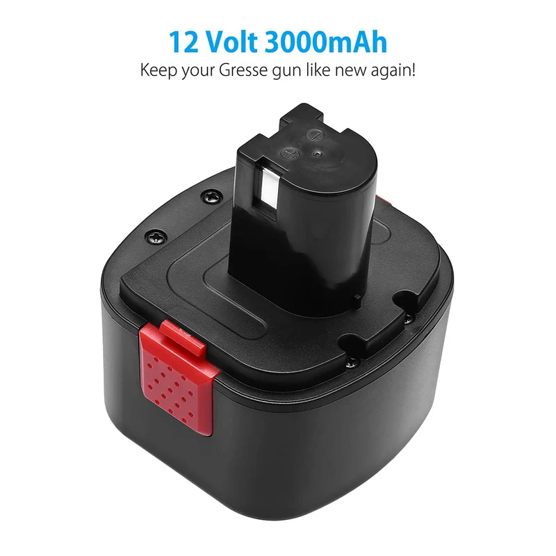 12V Replacement Battery Compatible with Lincoln Grease Guns
