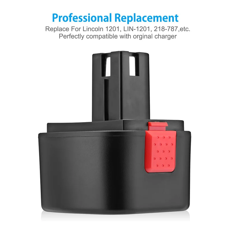 12V Replacement Battery Compatible with Lincoln Grease Guns