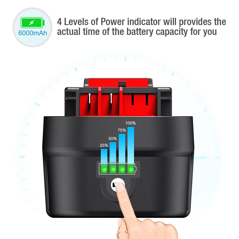 Replacement Battery for Black & Decker HPB18 A1718