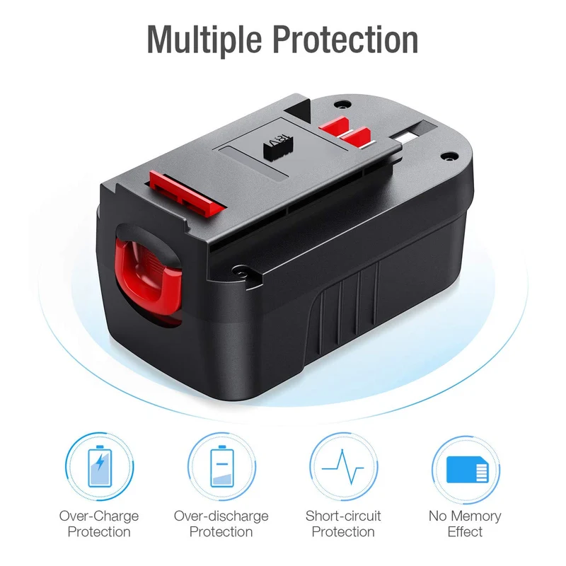 Replacement Battery for Black & Decker HPB18 A1718