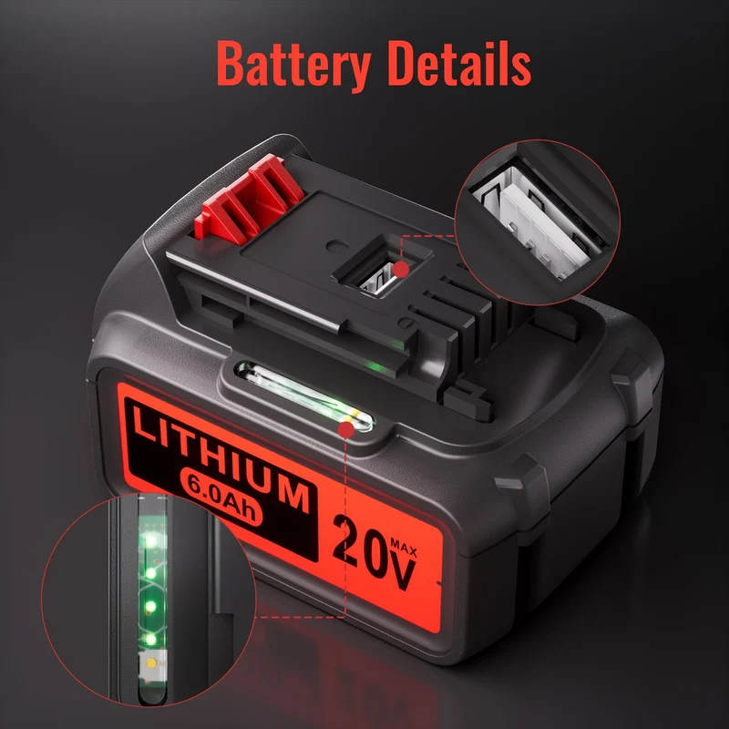 LBXR20 20V 6.0Ah Replacement Battery