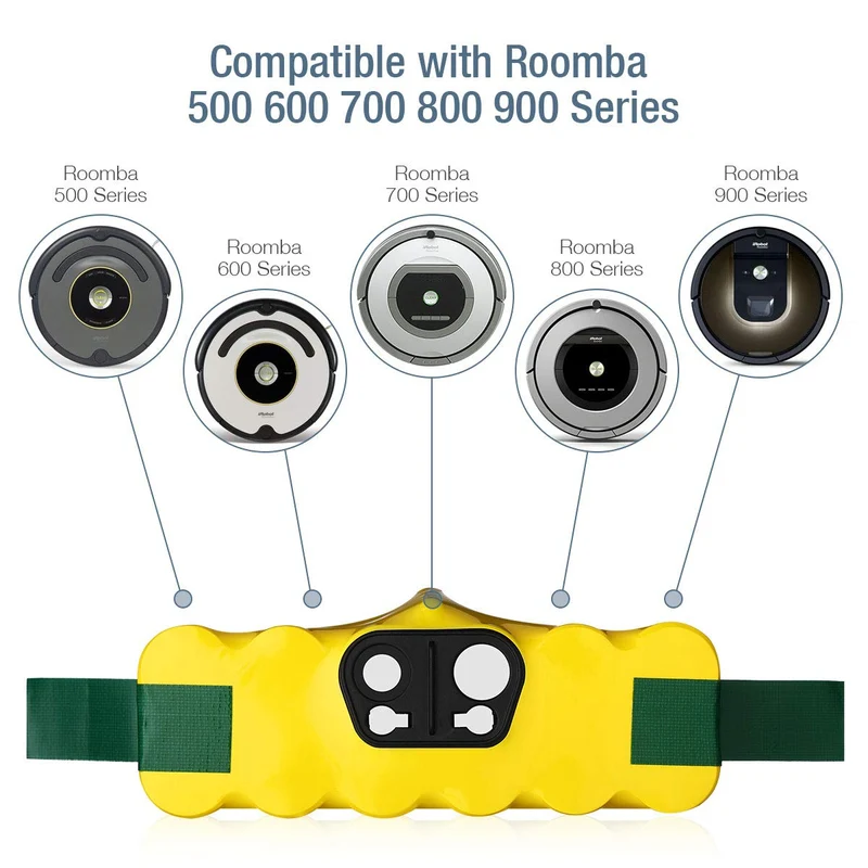Replacement Battery 5.0Ah 14.4V for Roomba Vacuum Cleaner