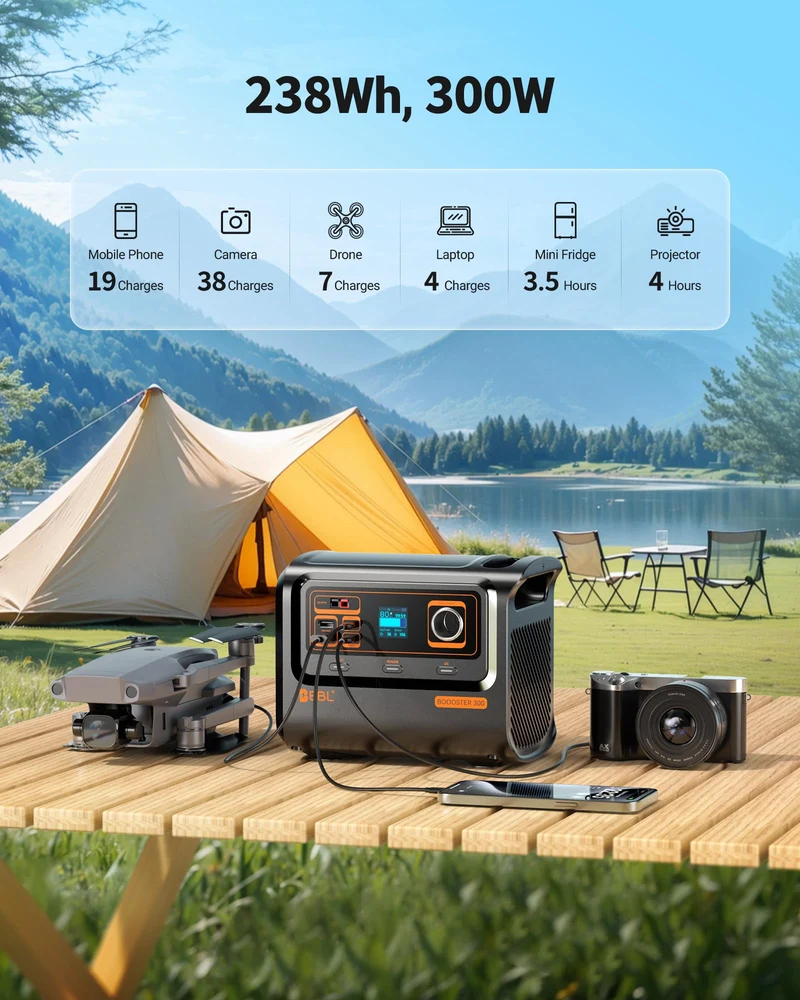 【💥Clearance Sale】EBL Booster 300W Portable Power Station with 40W Solar Panel